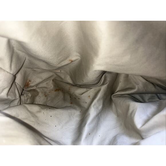 Vintage DKNY Signature Logo Handbag Purse Tan Brown Leather Silver Buckles Trim - Picture 10 of 12